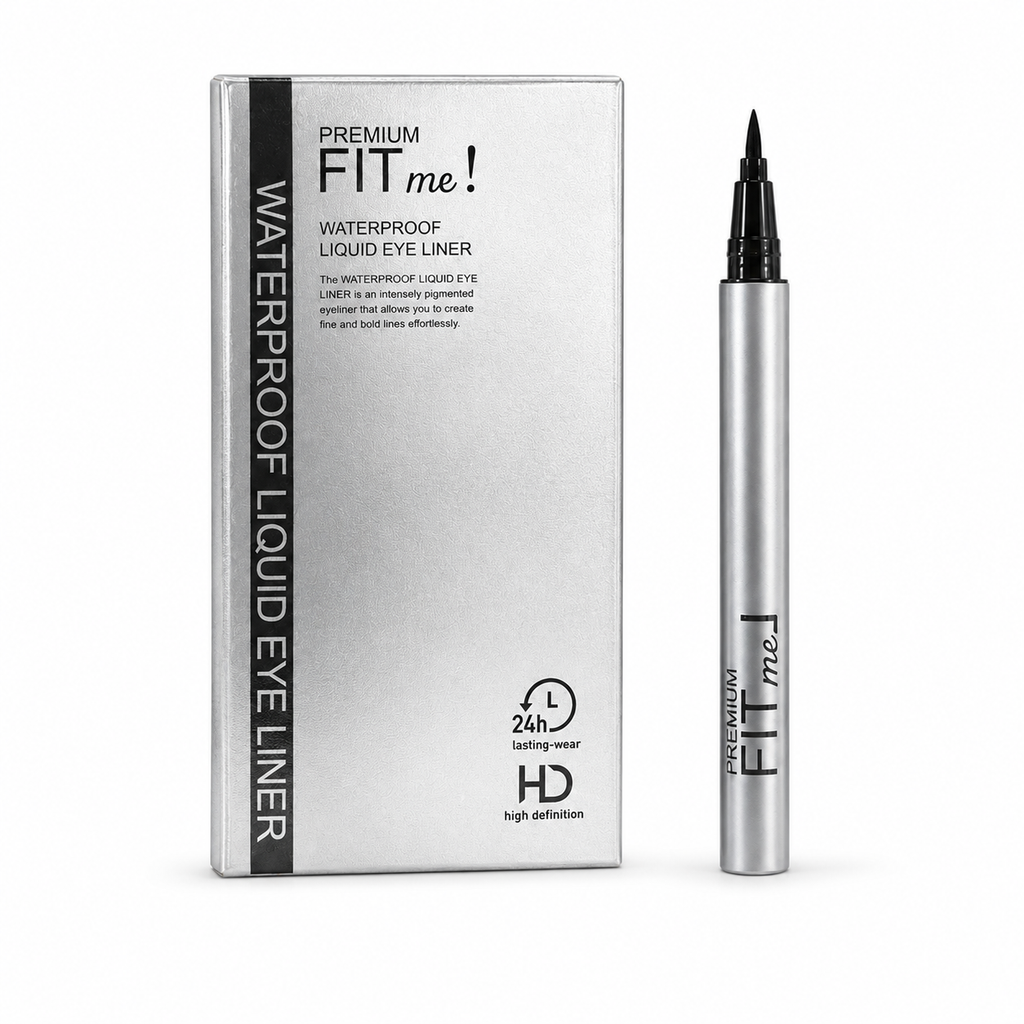 Premium FIT me! Waterproof Liquid Eye Liner – Intense Black Precision Eyeliner Pen | Smudge-Resistant All-Day Wear