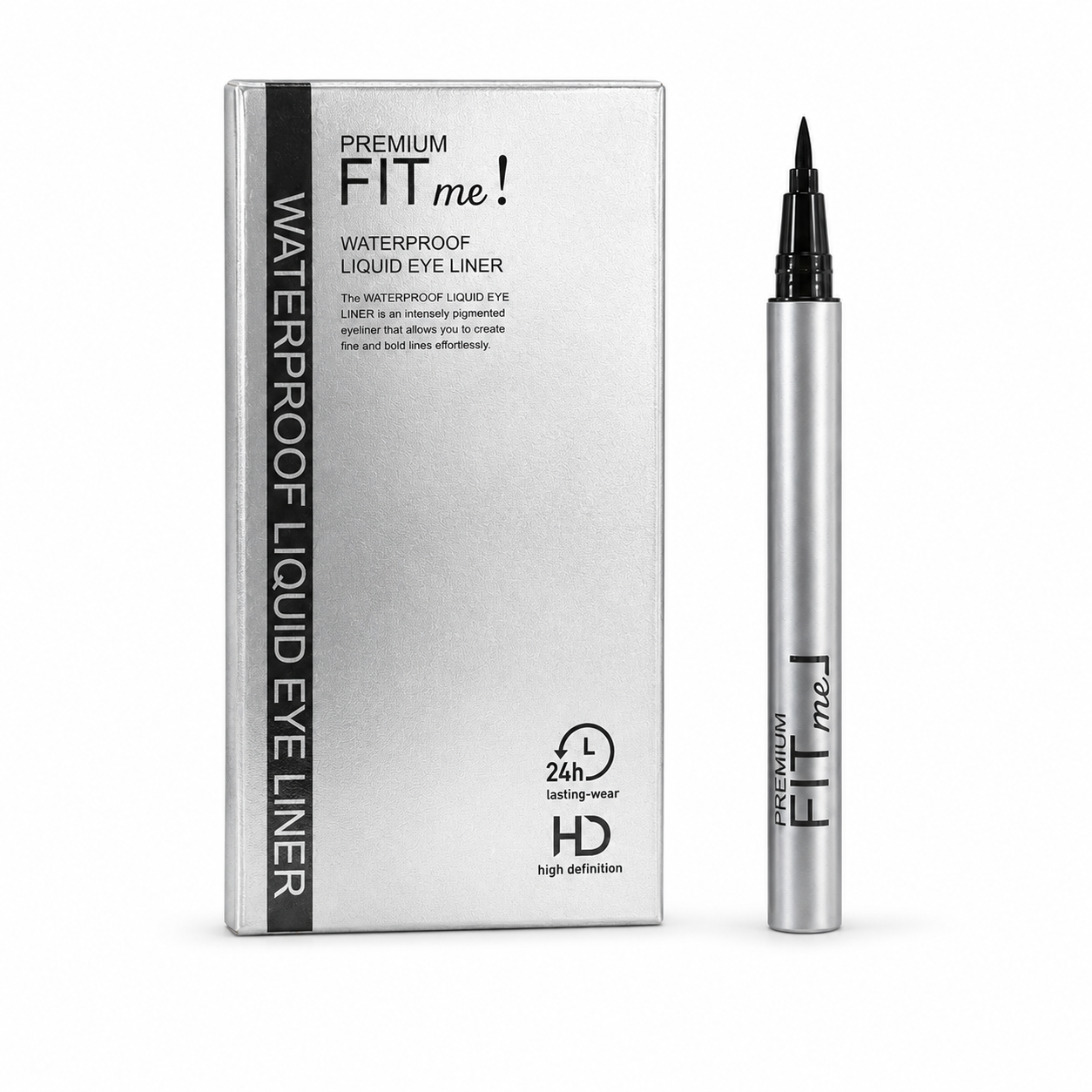 Premium FIT me! Waterproof Liquid Eye Liner – Intense Black Precision Eyeliner Pen | Smudge-Resistant All-Day Wear