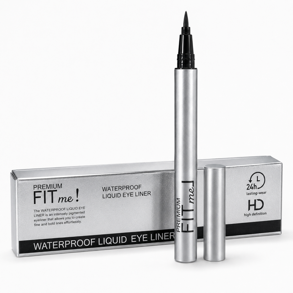 Premium FIT me! Waterproof Liquid Eye Liner – Intense Black Precision Eyeliner Pen | Smudge-Resistant All-Day Wear