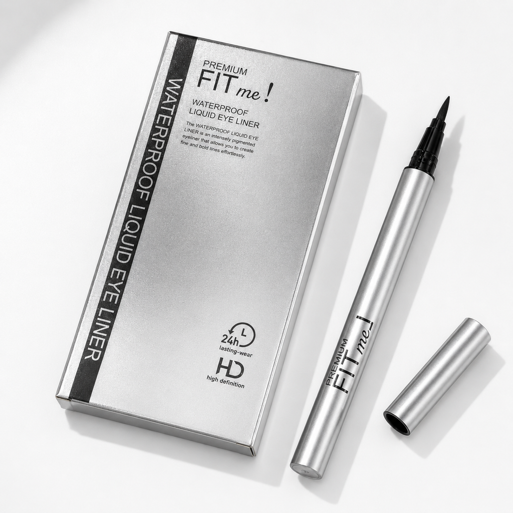 Premium FIT me! Waterproof Liquid Eye Liner – Intense Black Precision Eyeliner Pen | Smudge-Resistant All-Day Wear