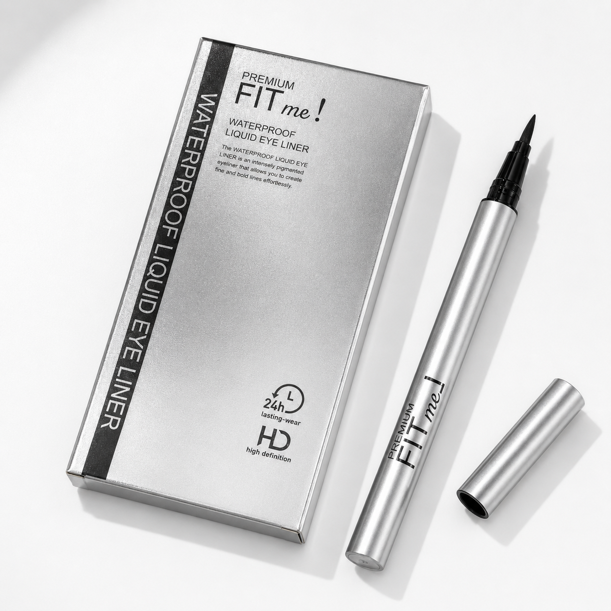 Premium FIT me! Waterproof Liquid Eye Liner – Intense Black Precision Eyeliner Pen | Smudge-Resistant All-Day Wear