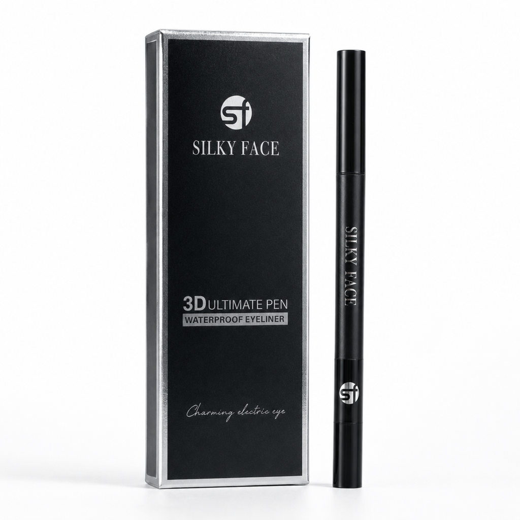Silky Face 3D Ultimate Pen Waterproof Eyeliner – Intense Black Precision Liquid Liner | Sleek All-Day Eye Definition