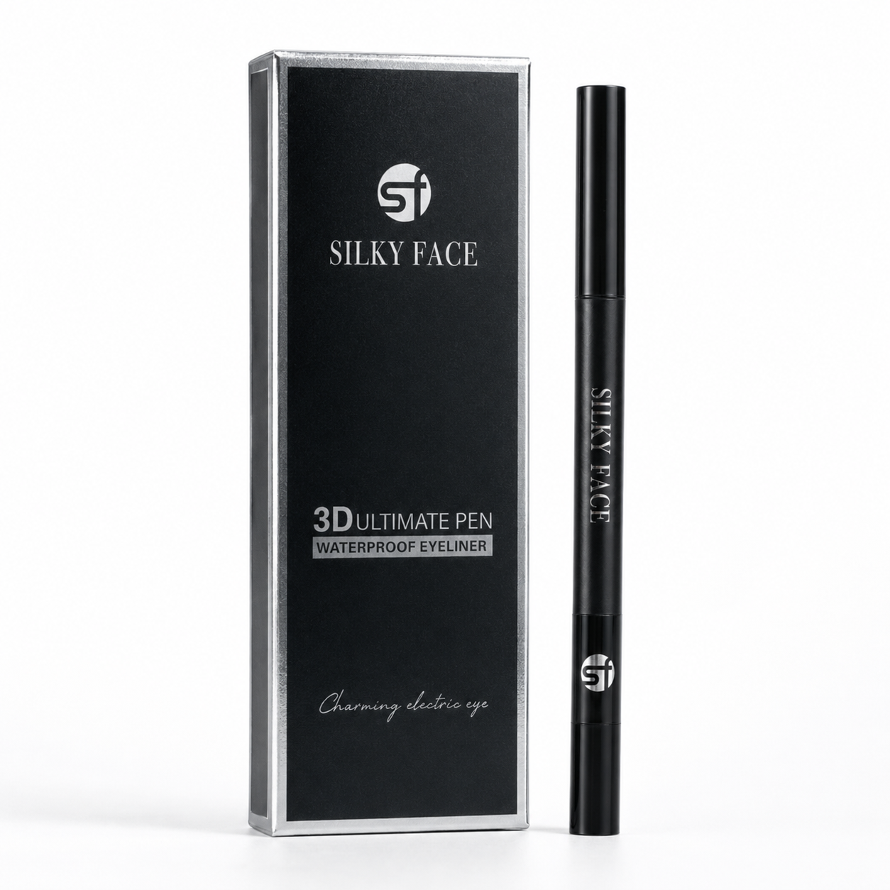 Silky Face 3D Ultimate Pen Waterproof Eyeliner – Intense Black Precision Liquid Liner | Sleek All-Day Eye Definition