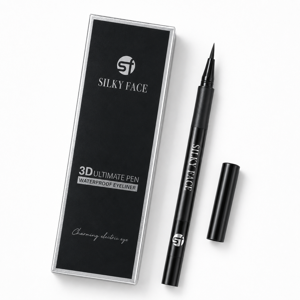 Silky Face 3D Ultimate Pen Waterproof Eyeliner – Intense Black Precision Liquid Liner | Sleek All-Day Eye Definition