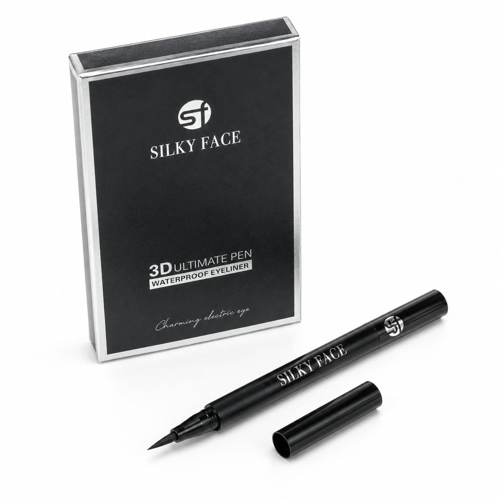 Silky Face 3D Ultimate Pen Waterproof Eyeliner – Intense Black Precision Liquid Liner | Sleek All-Day Eye Definition