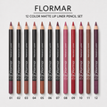 Flormar Waterproof Lip Liner Pencil Set – 12 Shade Lip Contour Collection | Smooth, Bold & Long-Lasting