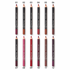 Flormar Waterproof Lip Liner Pencil Set – 12 Shade Lip Contour Collection | Smooth, Bold & Long-Lasting