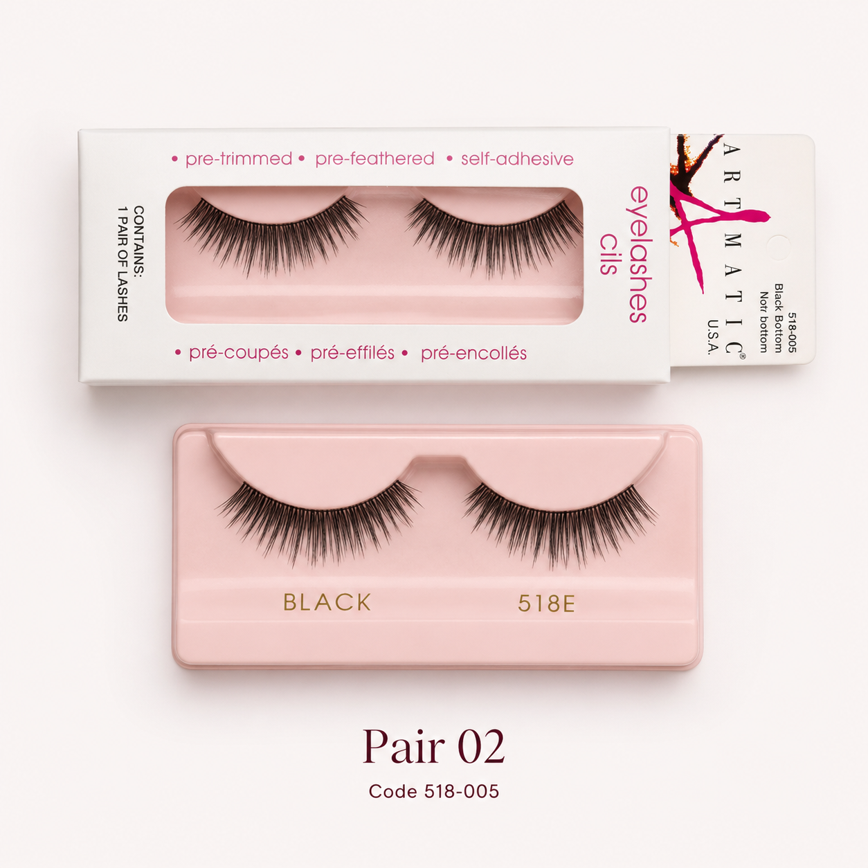 Effortless Glam Self-Adhesive Lashes – 8 Pair Collection | Pre-Trimmed, Pre-Feathered & Ready to Wear