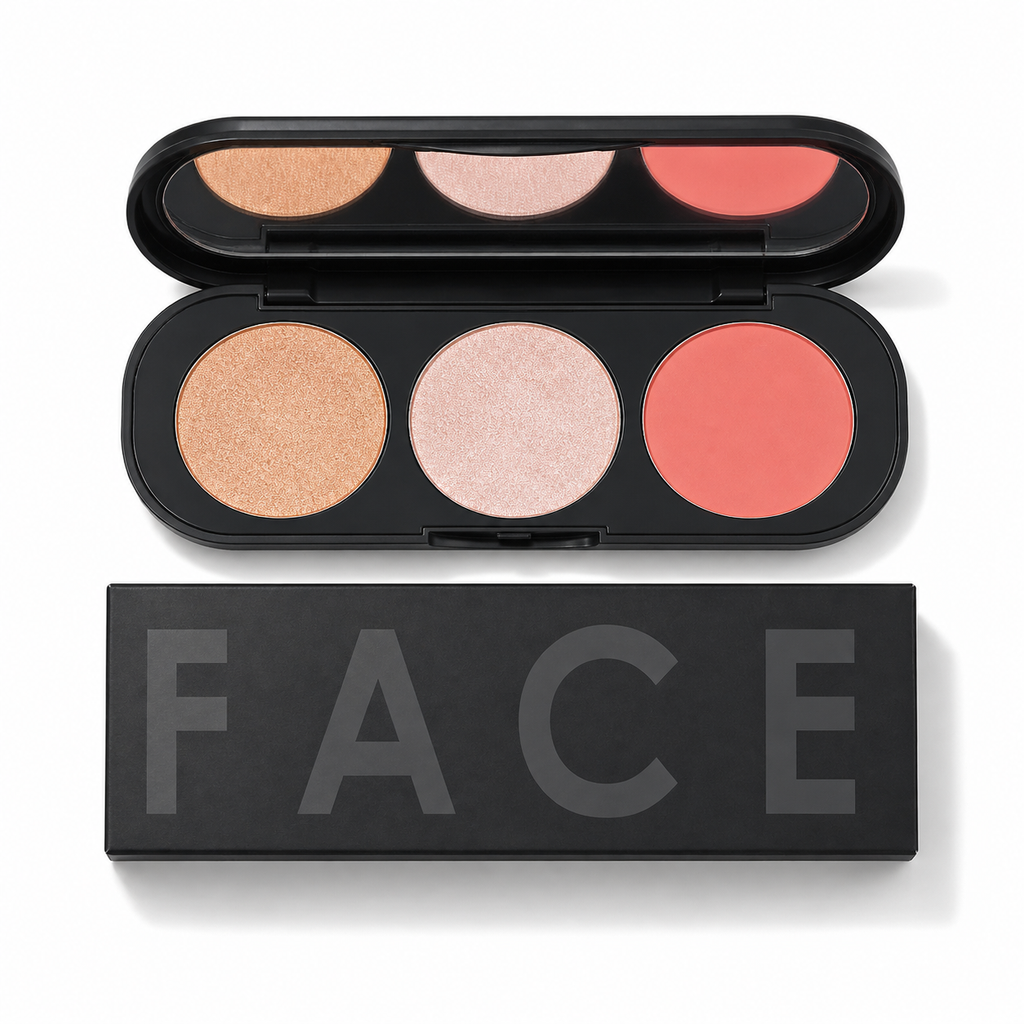 Focallure FACE 3-in-1 Blush & Highlighter Palette – Shades 03