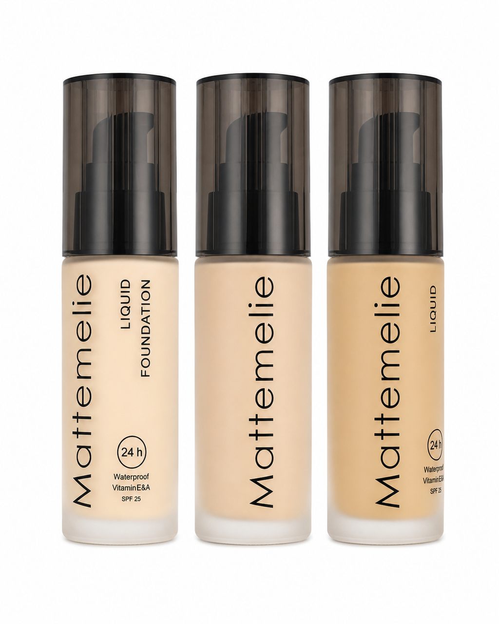 Mattemelie Liquid Foundation SPF 25 – 3 Shades