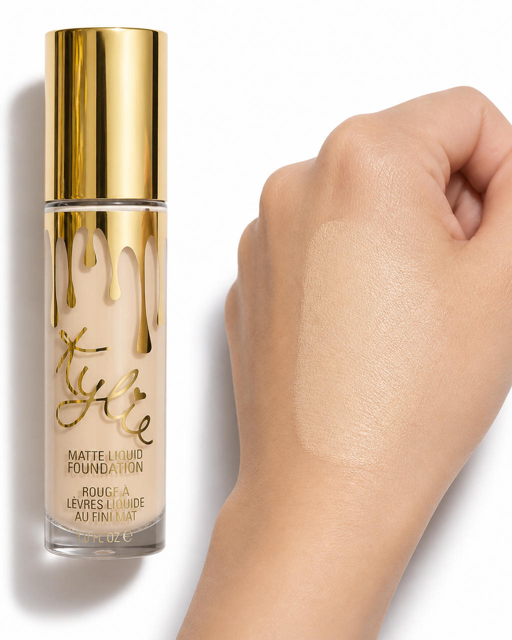 Kylie Matte Liquid Foundation – Full Coverage Beige Shade