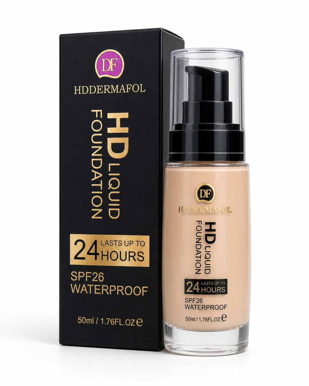 HD Dermafol HD Liquid Foundation – SPF 26 Waterproof