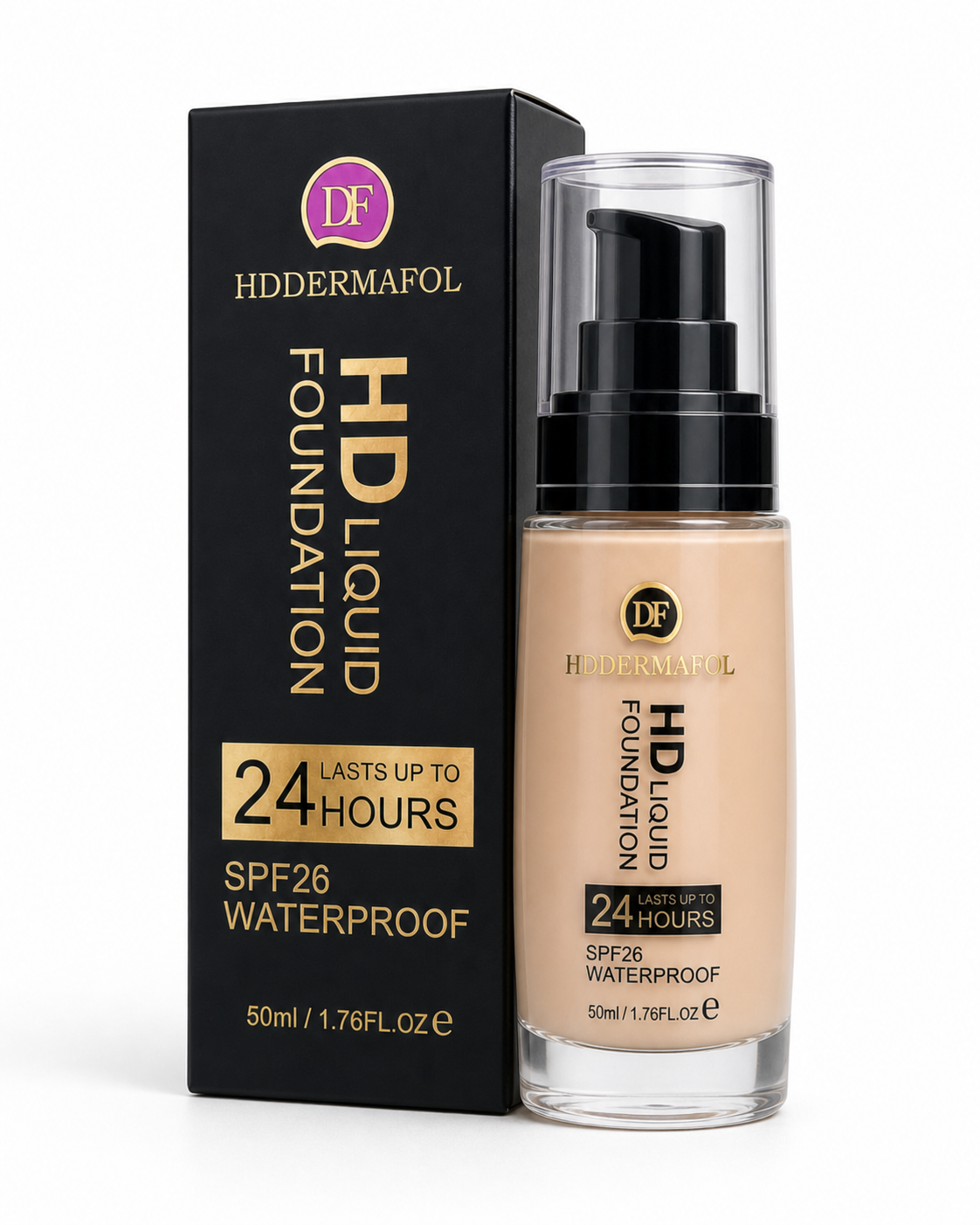 HD Dermafol HD Liquid Foundation – SPF 26 Waterproof