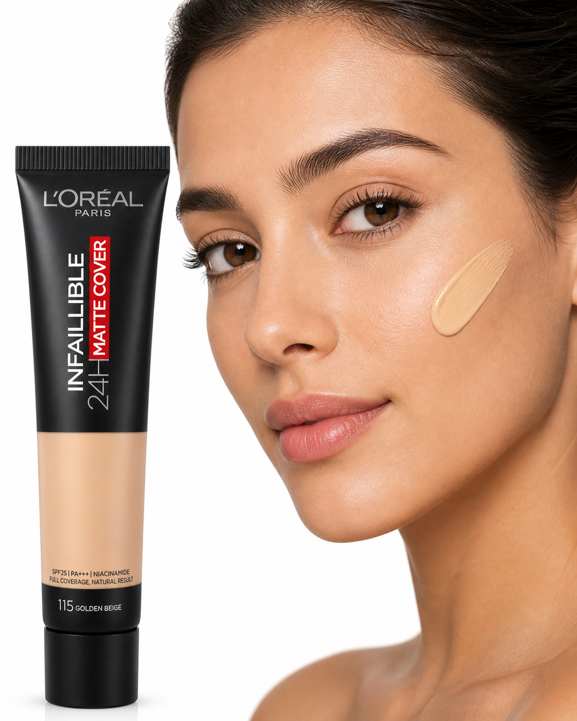 L’Oréal Paris Infallible 24H Matte Cover Foundation – 115 Golden Beige