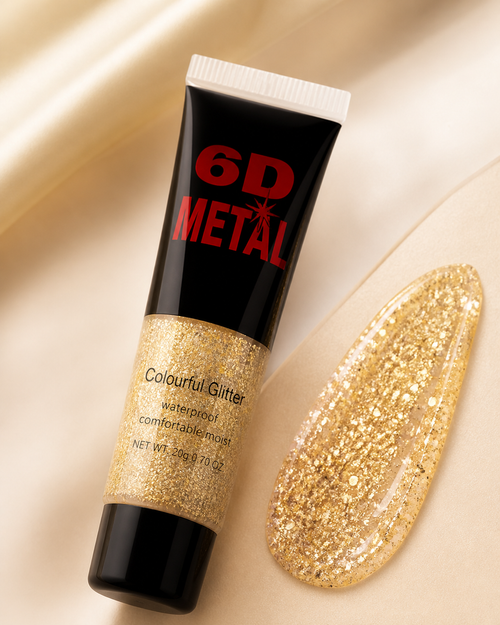 6D Metal Colourful Glitter Gel – Waterproof Sparkle Makeup, 20g