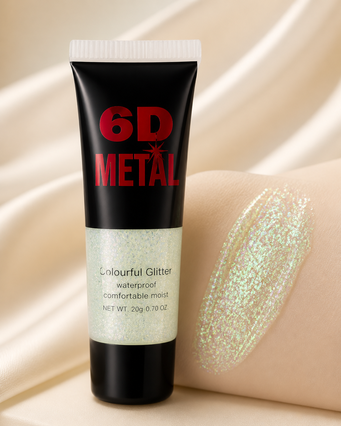 6D Metal Colourful Glitter Gel – Waterproof Sparkle Makeup, 20g