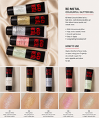 6D Metal Colourful Glitter Gel – Waterproof Sparkle Makeup, 20g