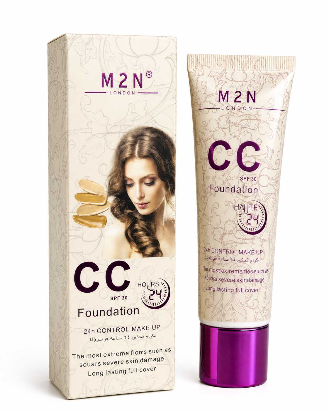 M2N London CC Foundation SPF 30 – 24H Control Makeup