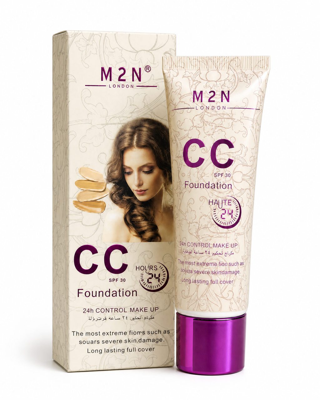 M2N London CC Foundation SPF 30 – 24H Control Makeup