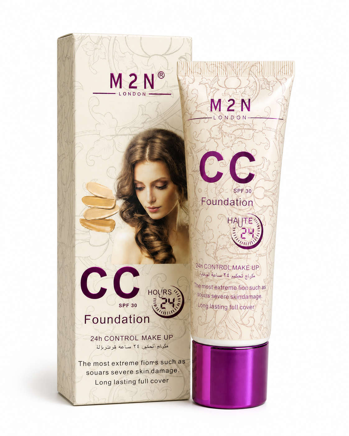 M2N London CC Foundation SPF 30 – 24H Control Makeup