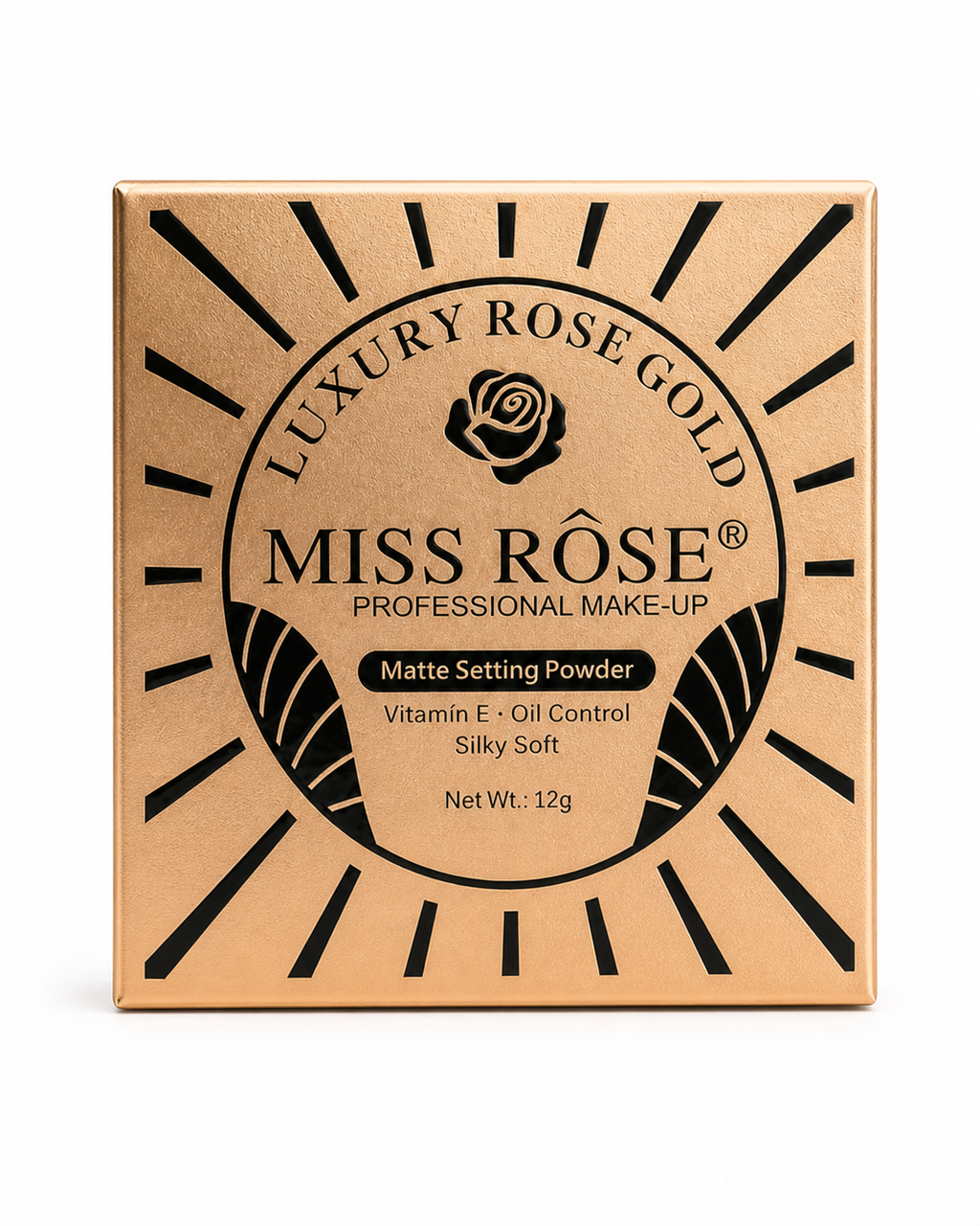Miss Rose Luxury Rose Gold Matte Setting Powder – 12g