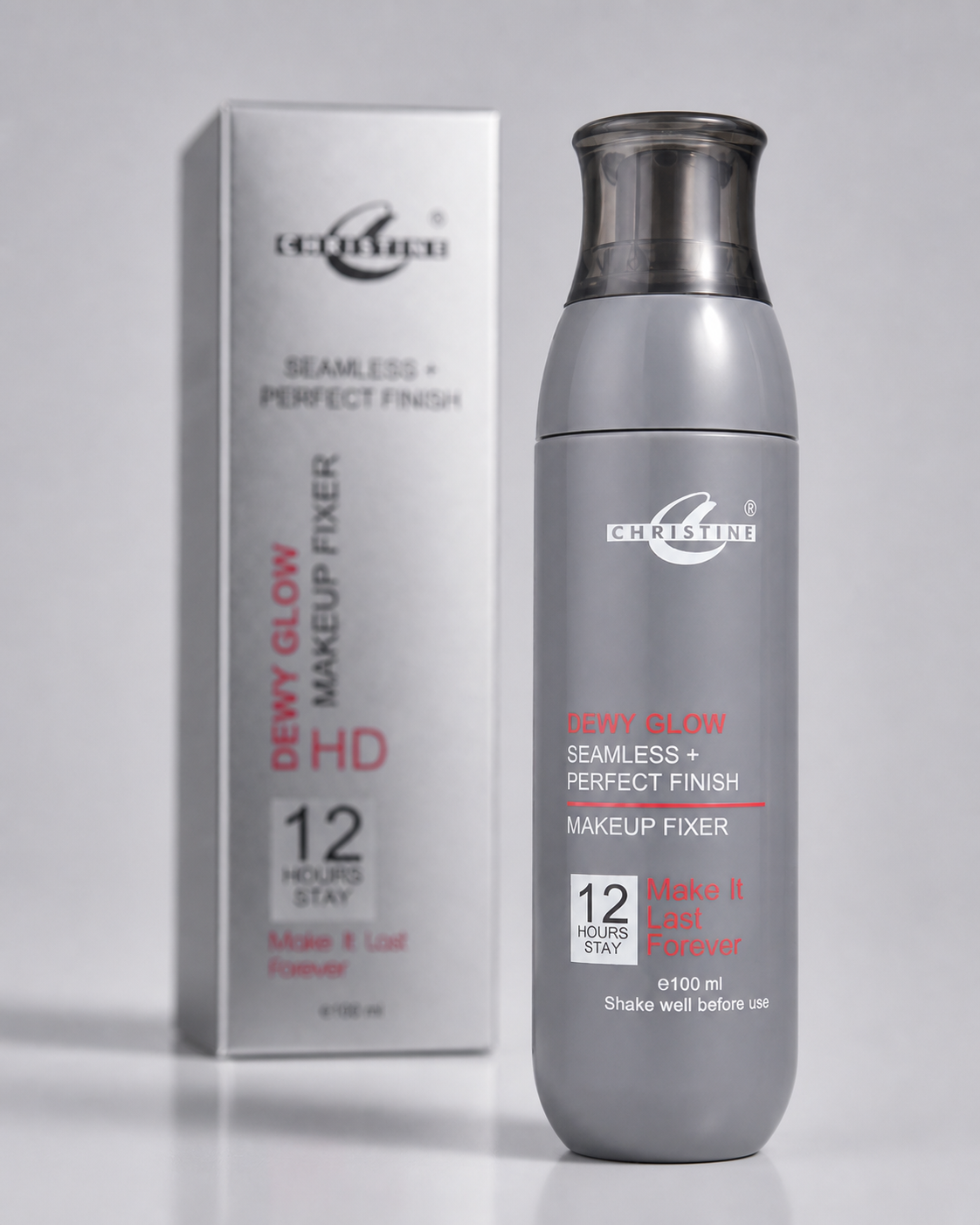 Christine Dewy Glow HD Makeup Fixer – 12 Hours Stay, 100ml