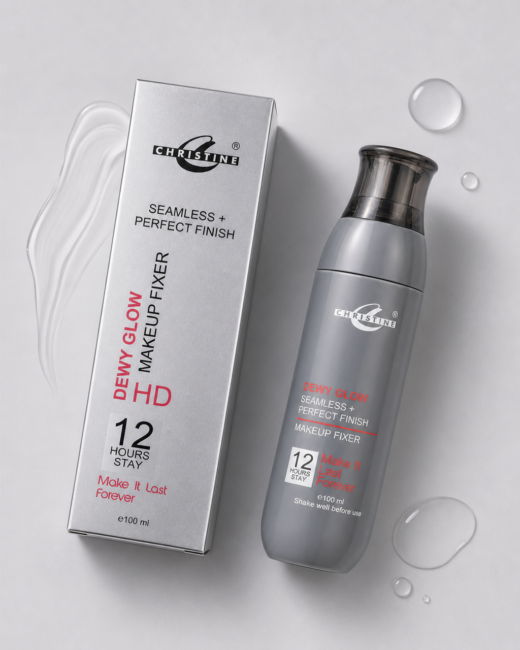 Christine Dewy Glow HD Makeup Fixer – 12 Hours Stay, 100ml