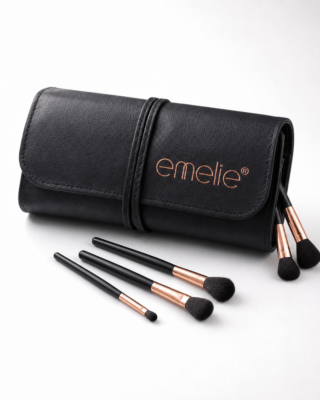 Emelie Professional Makeup Brush Set with Leather Pouch