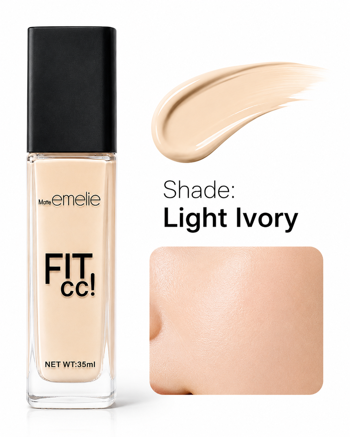 Matte Emelie FIT CC Liquid Foundation – 35ml