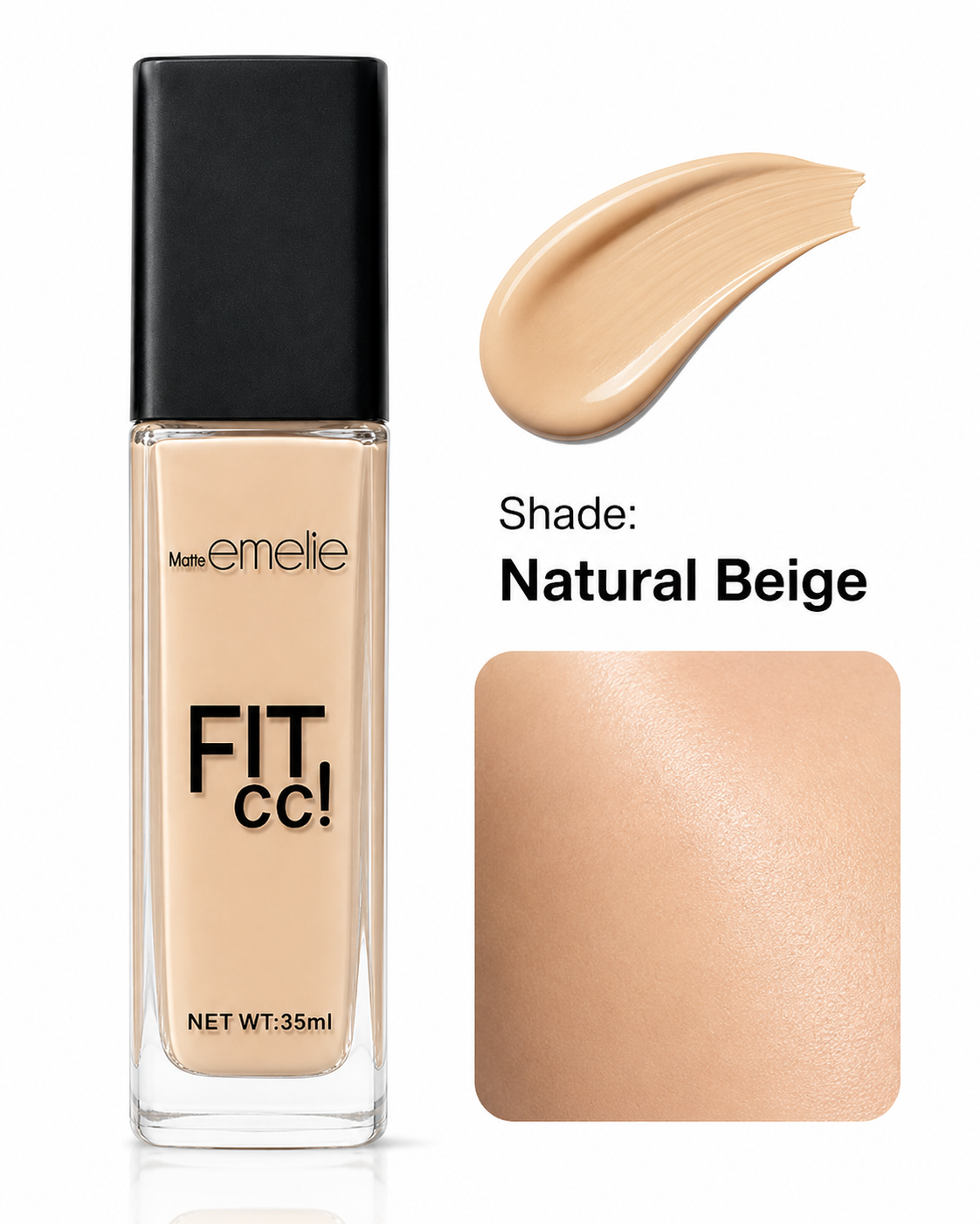 Matte Emelie FIT CC Liquid Foundation – 35ml