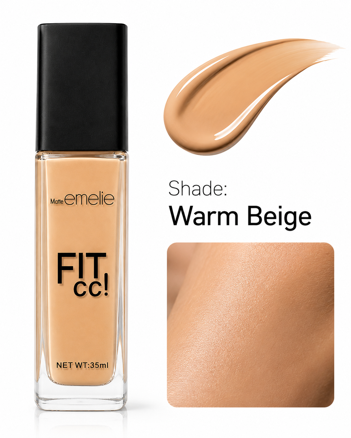 Matte Emelie FIT CC Liquid Foundation – 35ml
