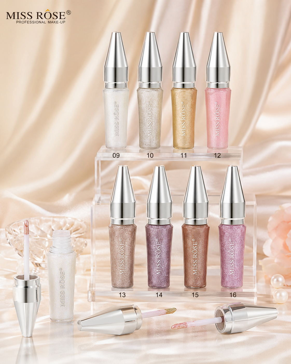 Glitter Liquid Eyeshadow – Sparkling Eye Makeup Shimmer-16 Shades