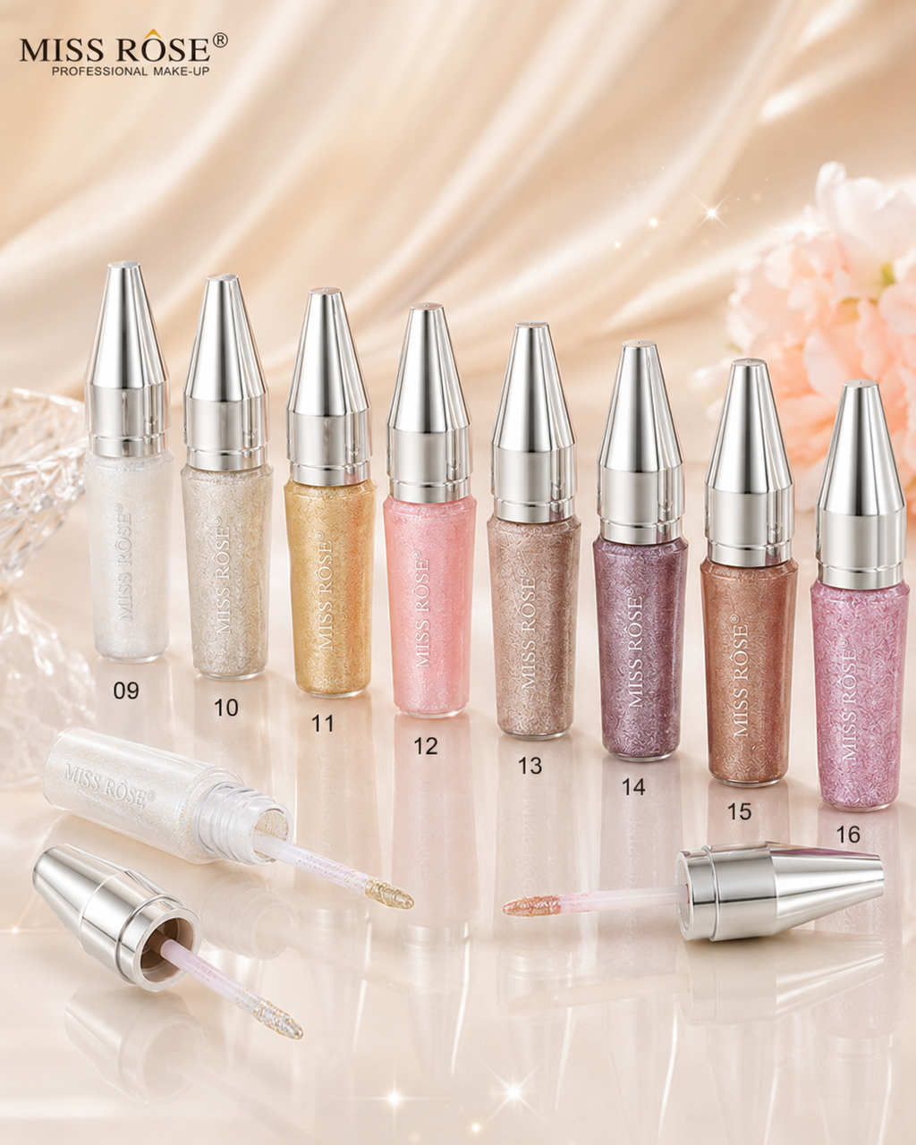 Glitter Liquid Eyeshadow – Sparkling Eye Makeup Shimmer-16 Shades
