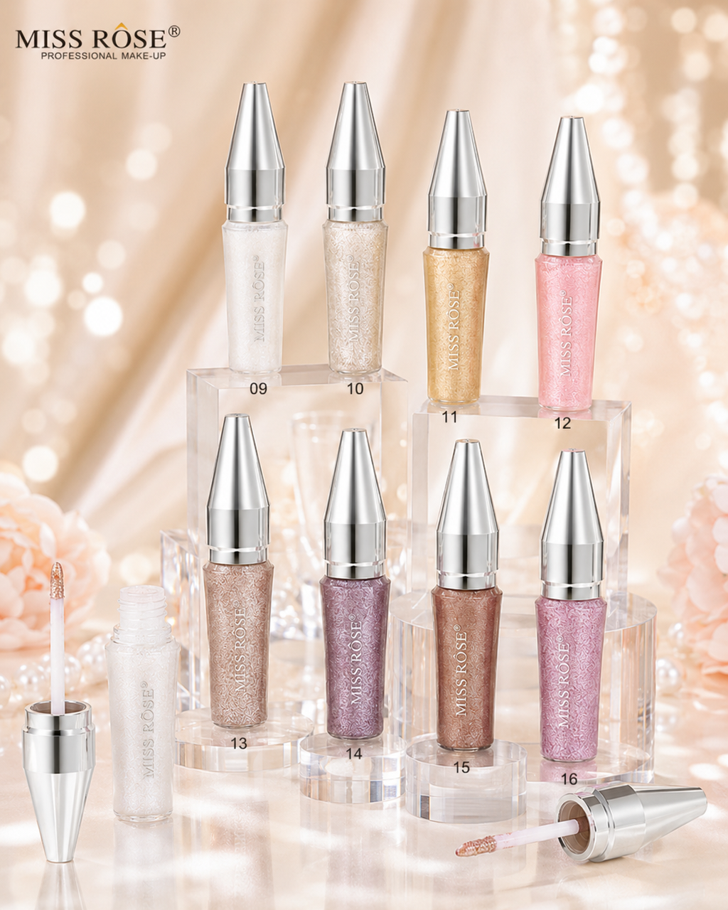 Glitter Liquid Eyeshadow – Sparkling Eye Makeup Shimmer-16 Shades