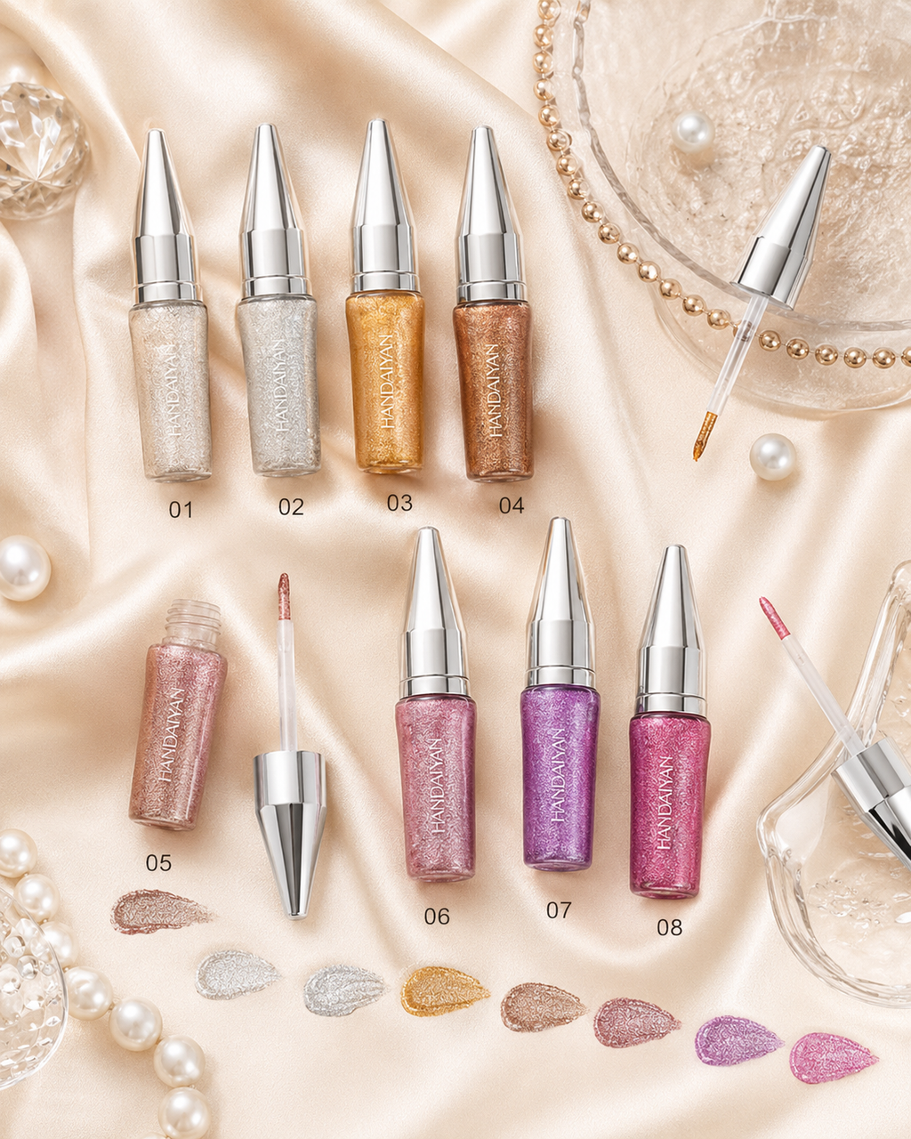 Glitter Liquid Eyeshadow – Sparkling Eye Makeup Shimmer-16 Shades