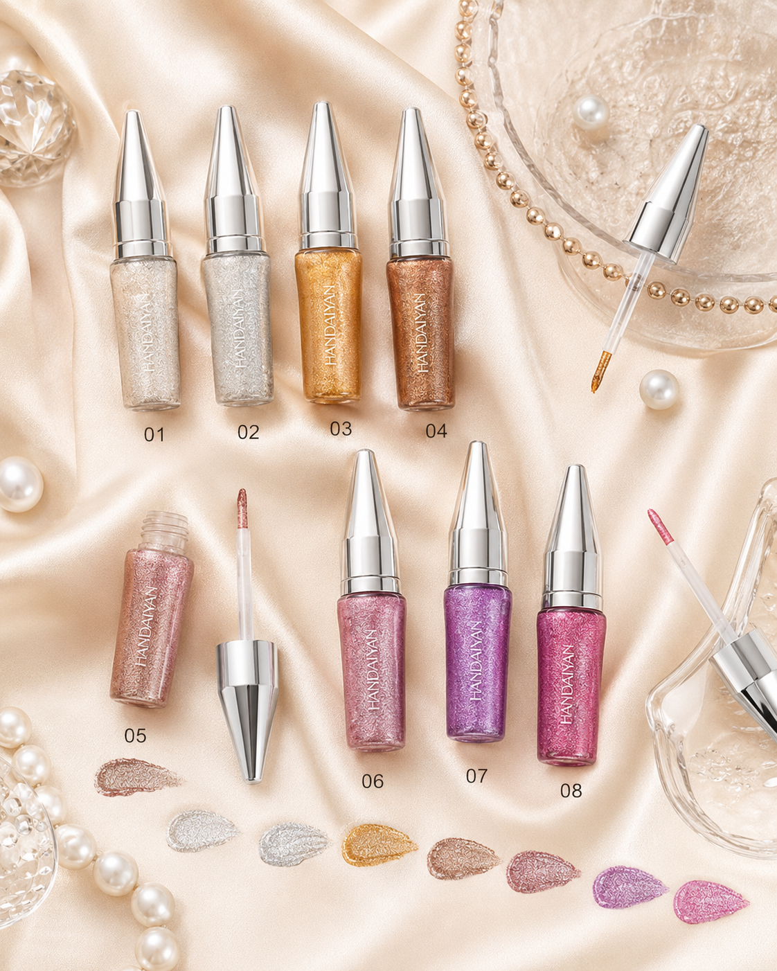 Glitter Liquid Eyeshadow – Sparkling Eye Makeup Shimmer-16 Shades